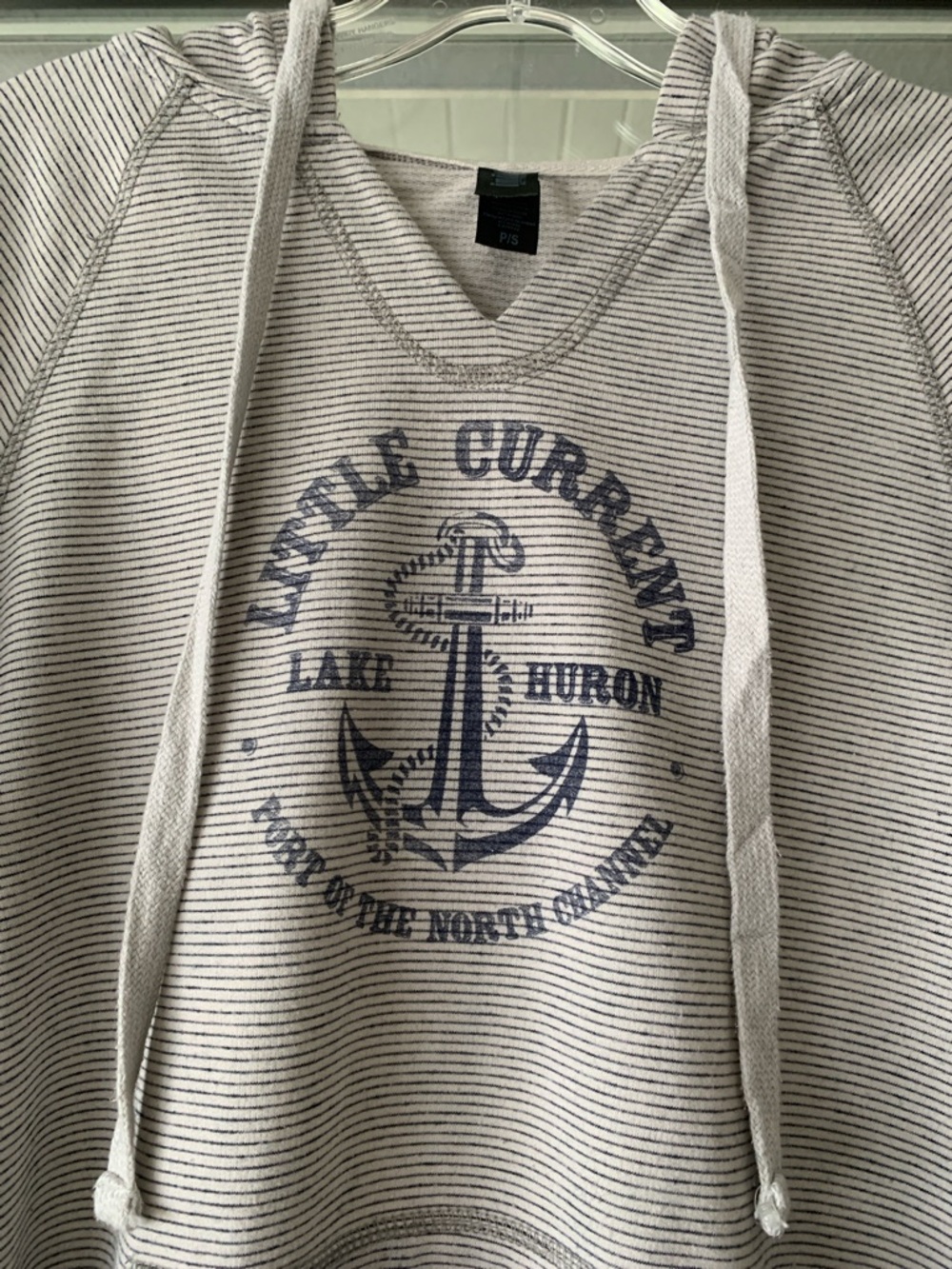 Nautical Beach Bum Hooded Tunic Sail Boat Vacation Cover -Up Relaxed Fit Graphic